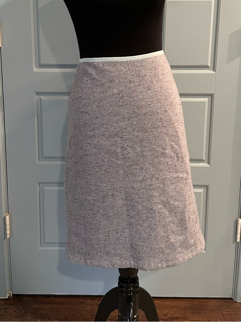 Auth Missoni Italian Knit Tweed Pencil Skirt - Soft Lilac/Grey Melange- Size 8